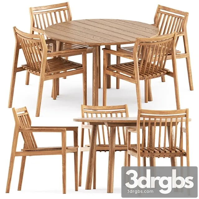 Sammen M1 By Fdb Mobler And Taro Table By Fredericia 3D Model Free