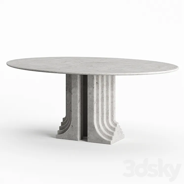 Samo Table by Carlo Scarpa 3D Model Free