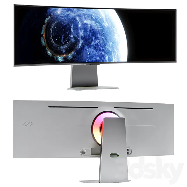 Samsung 49″ Odyssey OLED G9 3D Model