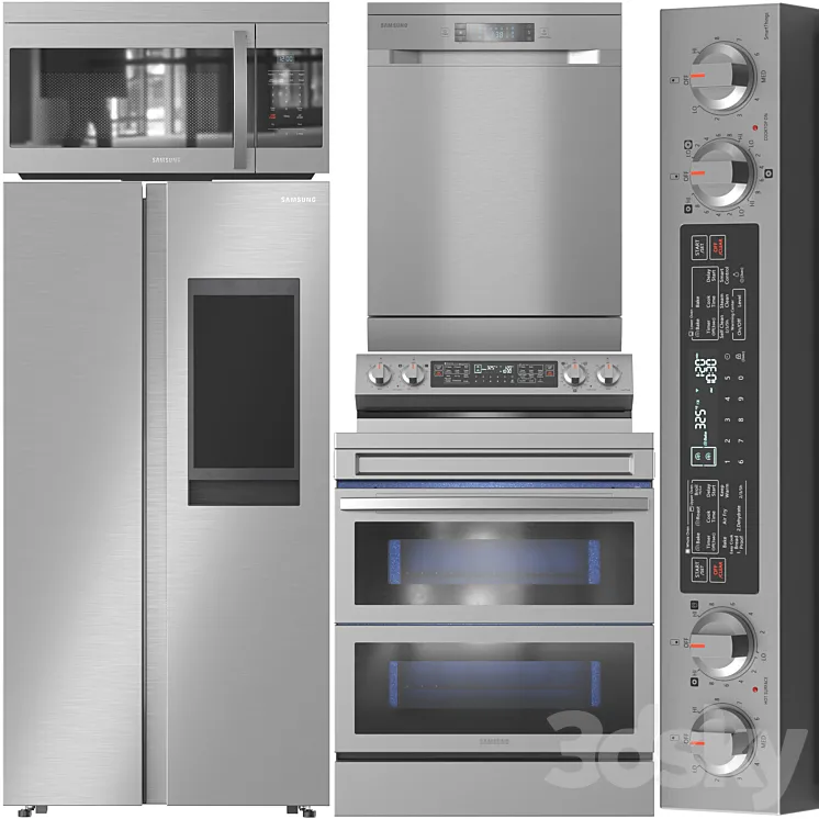 Samsung Appliance Collection 10 3D Model Free