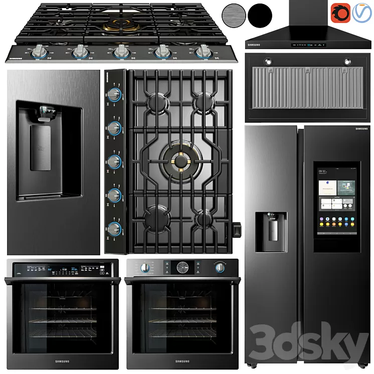 samsung appliance collection 3D Model