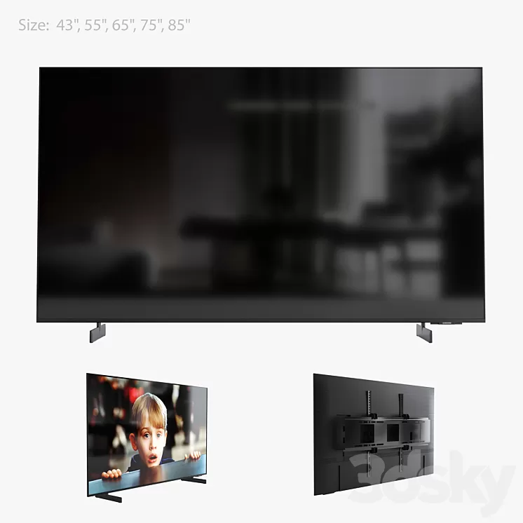 Samsung AU8000 Crystal UHD 3D Model