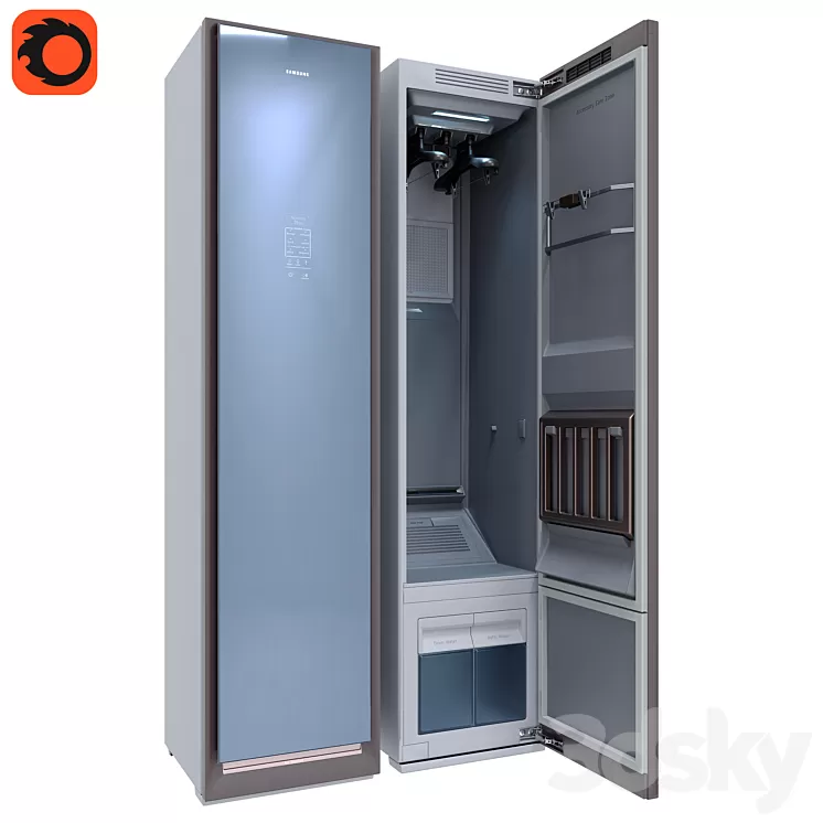 Samsung DF60R8600CG AirDresser Garment Care System 3D Model