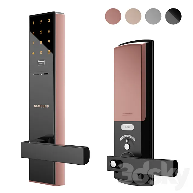 Samsung Digital Door Lock 02 3D Model
