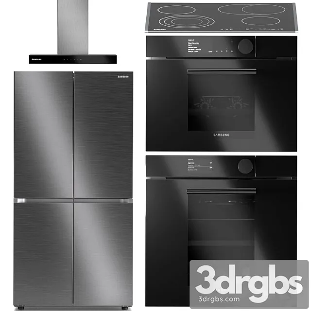 Samsung Kitchen Appliances Set 6 3D Model Free