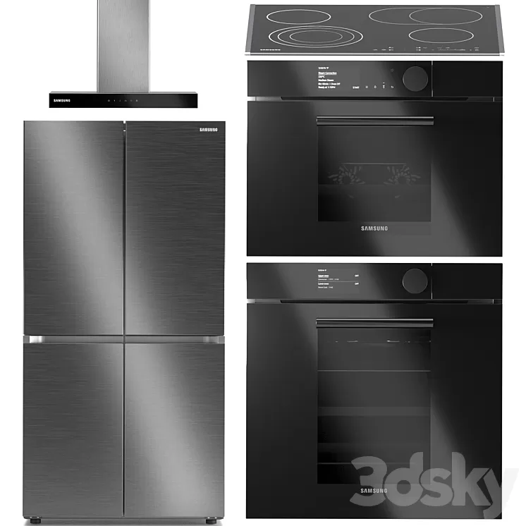 Samsung Kitchen Appliances Set 6 3D Model