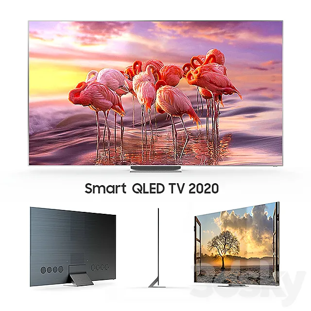 Samsung Q950T 8K Smart QLED TV 2020 3D Model