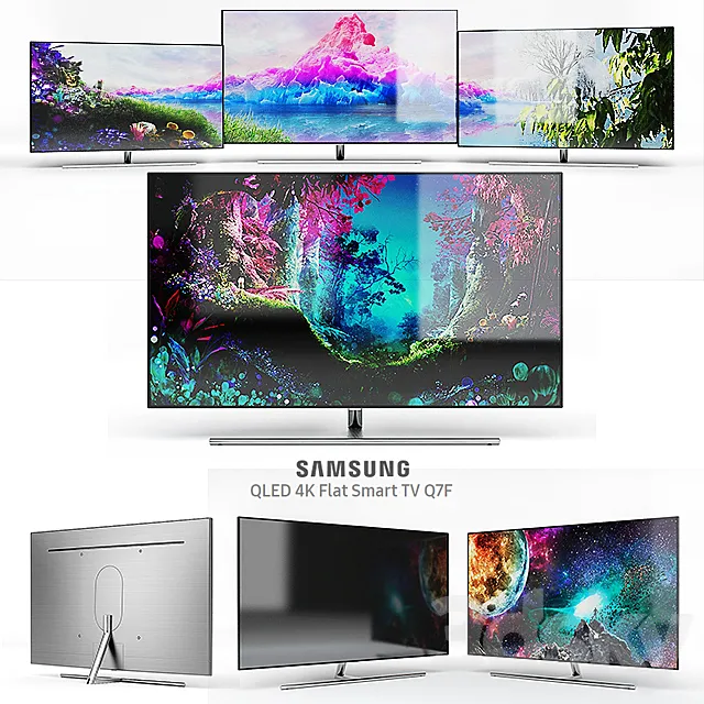 Samsung QLED 4K Flat Smart TV Q7F 3DModel