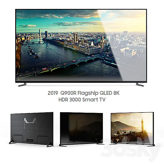 Samsung qled 8k TV 3DModel