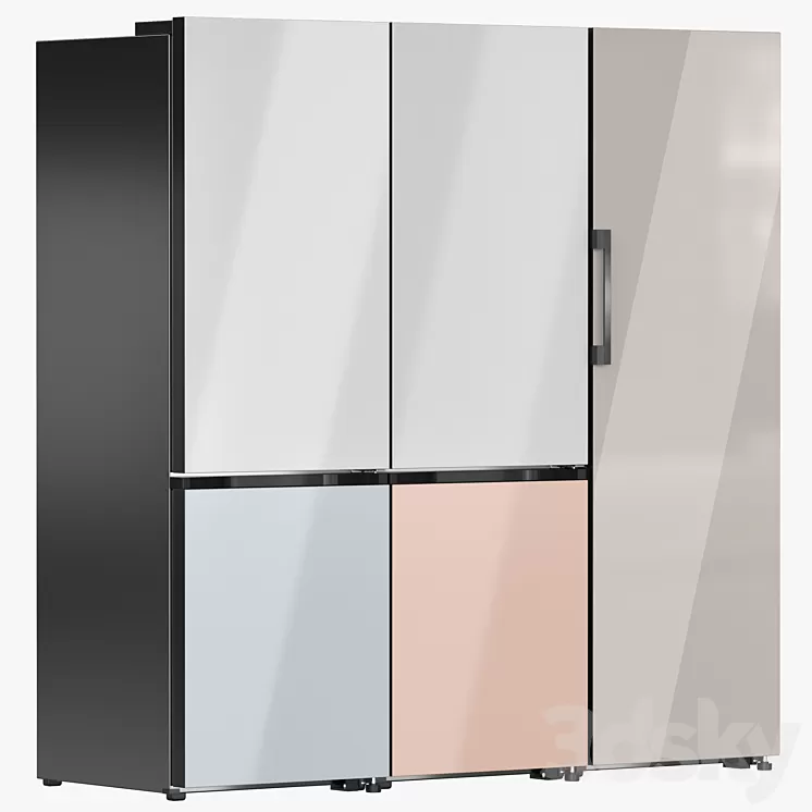Samsung Refrigerator Collection 04 3D Model Free