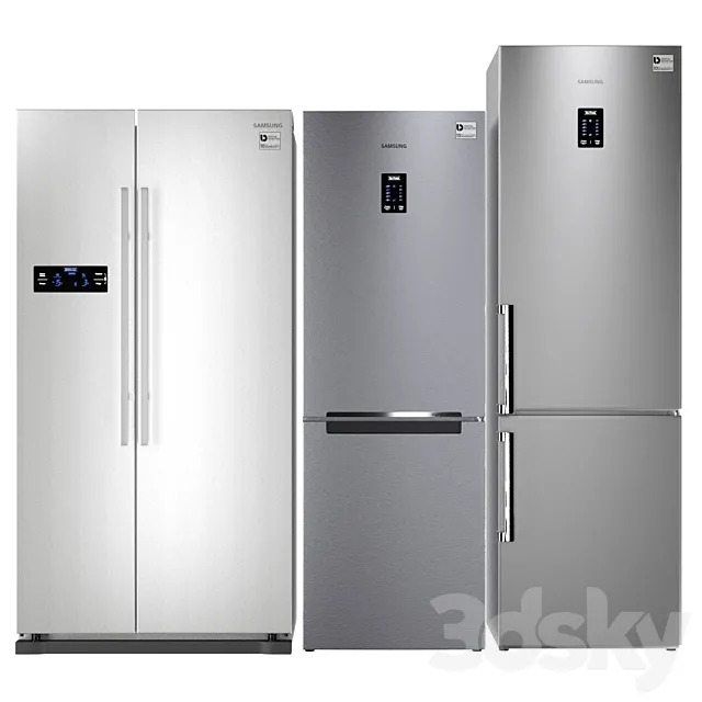Samsung refrigerator set 3D Model