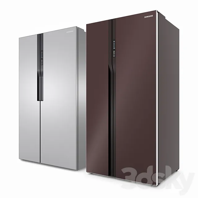 Samsung Side-by-Side Refrigerators 3D Model