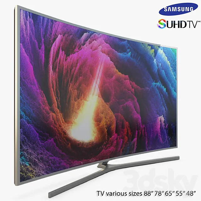 Samsung SUHD 4K Curved Smart TV JS9502 3DModel