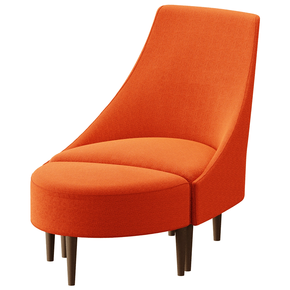 Sancal  - Armchair and footstool Silencio 3D Model