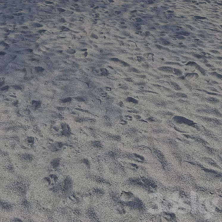 Sand Beach Gray 7 3D Model