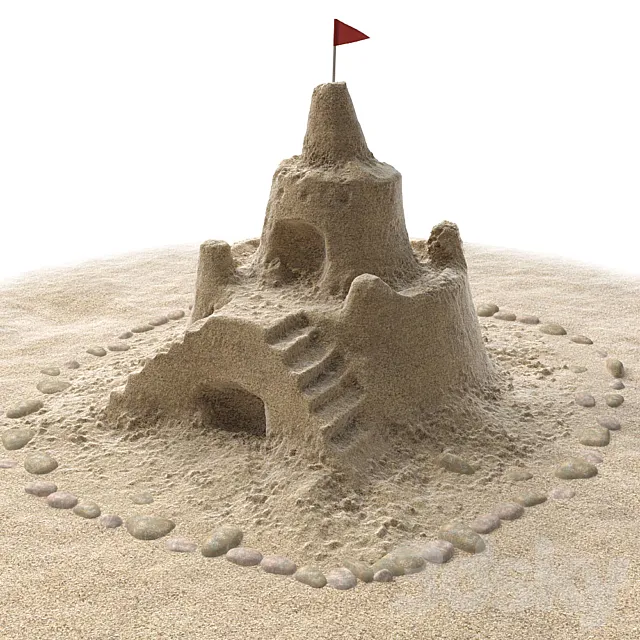 Sand castle 3D Model