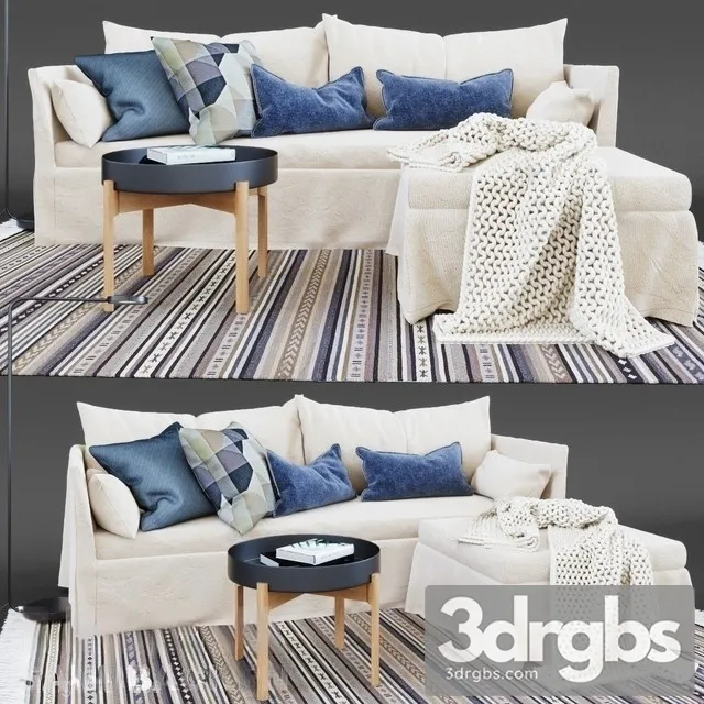 Sandbacken 3 Seat Sofa 3D Model Free