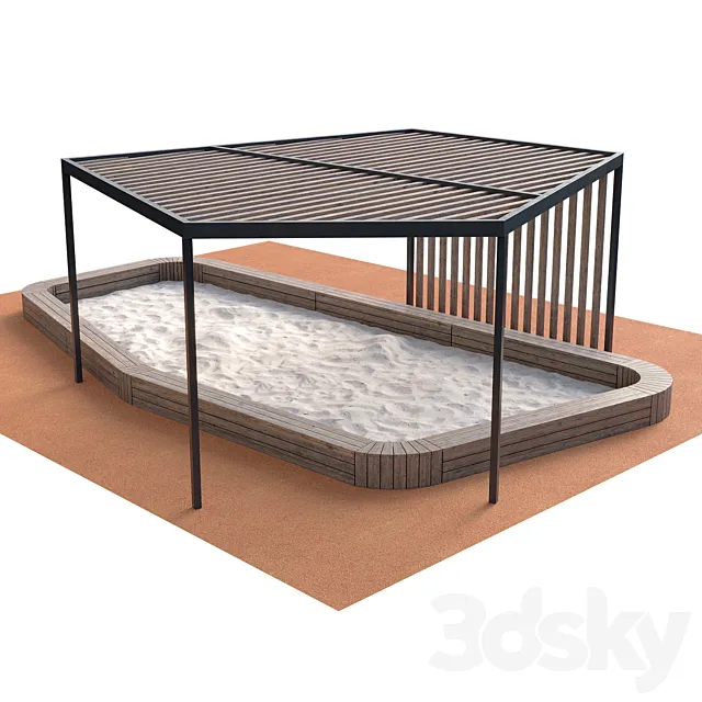 Sandbox with canopy 3D Model