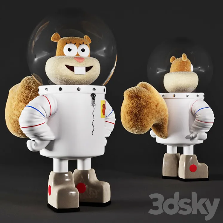 Sandra Sandy Cheeks 3D Model Free