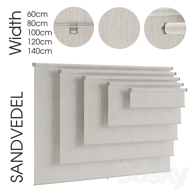 SANDVEDEL. Roller blind 3D Model