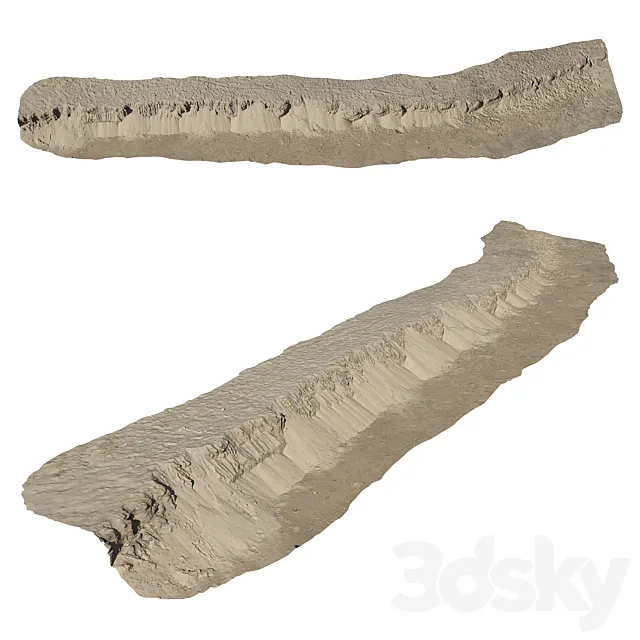 Sandy cliff 3D Model