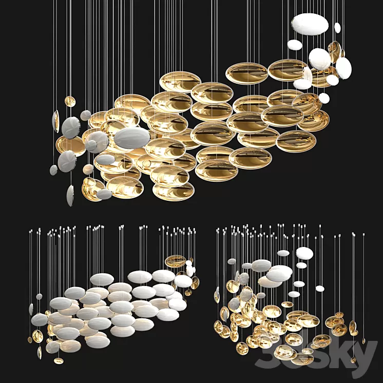 Sans Souci Bowls Chandelier 2 3D Model