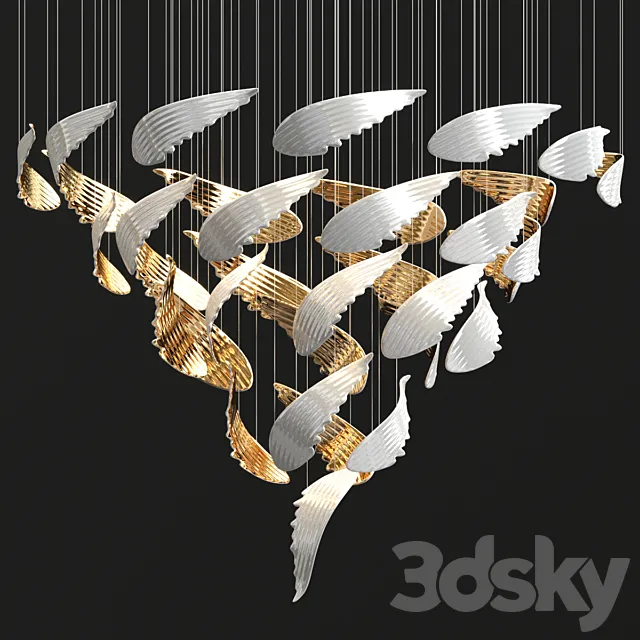 Sans Souci Wings Chadelier 3D Model