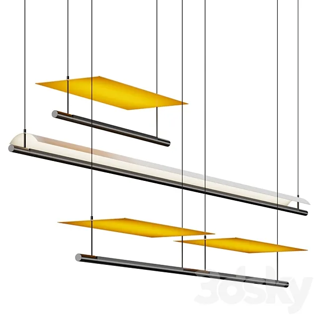 Santa & Cole Lamina Pendant Lamps 3D Model