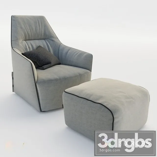 Santa Monica Armchair 3D Model Free