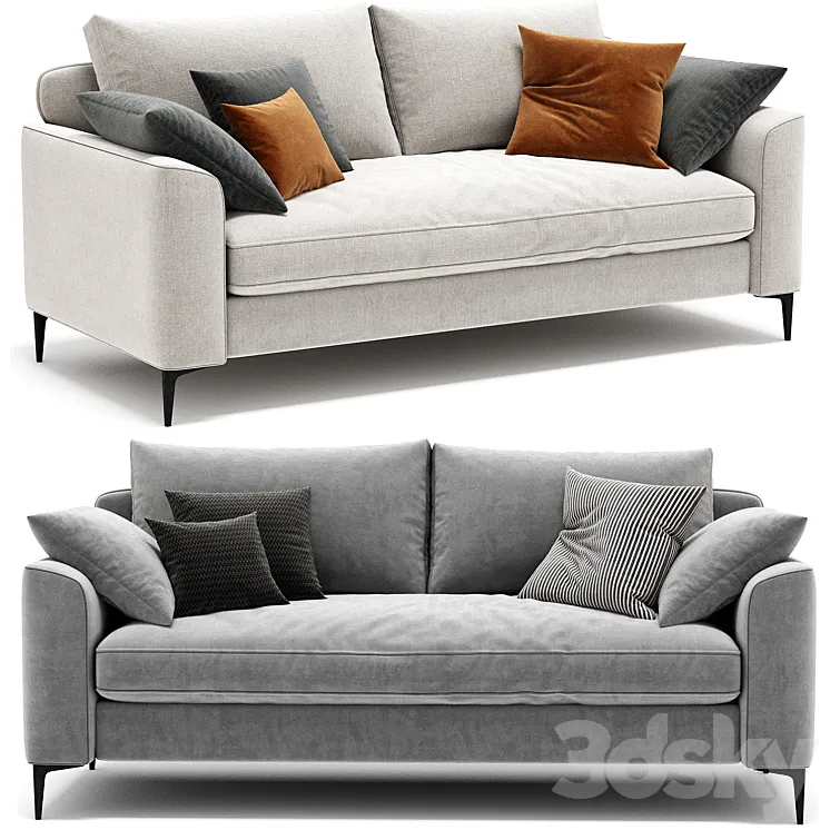 Santiago Pillow Arm Sofa 3D Model Free