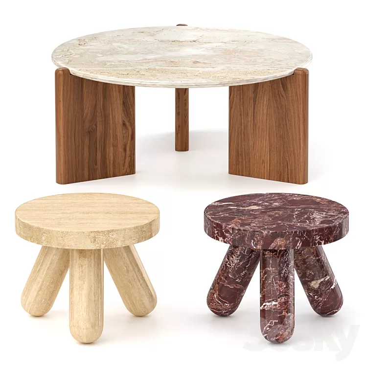 Santoro and Jaxx - Coffee and Side Tables 3D Model Free