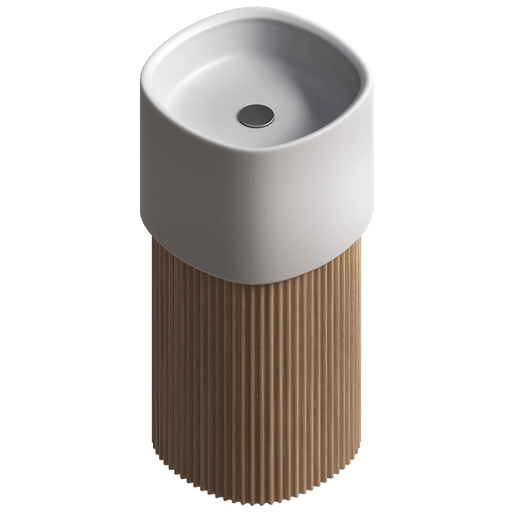 Sanycces - Washbasin Oasis semipedestal exento 3D Model