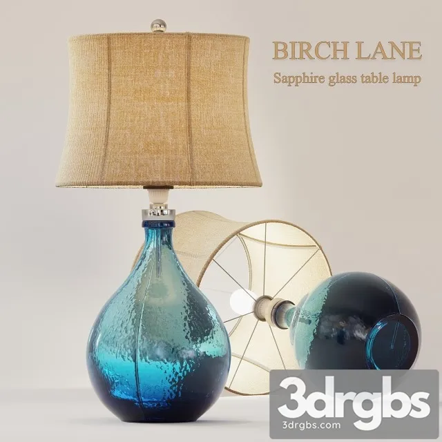 Sapphire Glass Table Lamp 3D Model Download