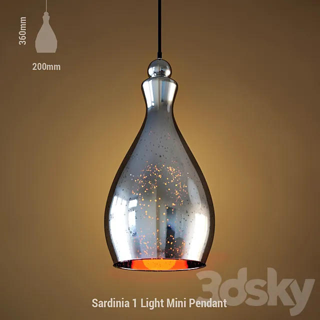 Sardinia 1 Light Mini Pendant 3DModel