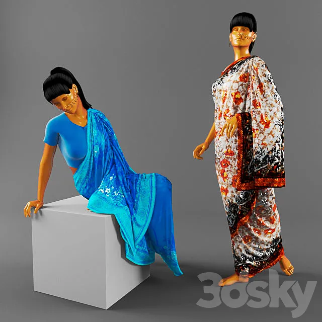 Sari 3D Model