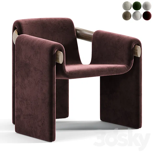 Sari Lounge Armchair By Paolocastelli 3D Model