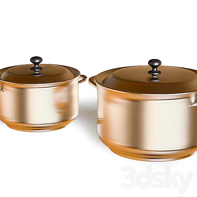 Sauce Pans 3D Model