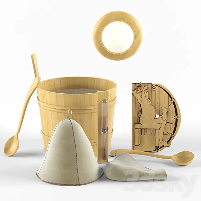 sauna set 3DModel