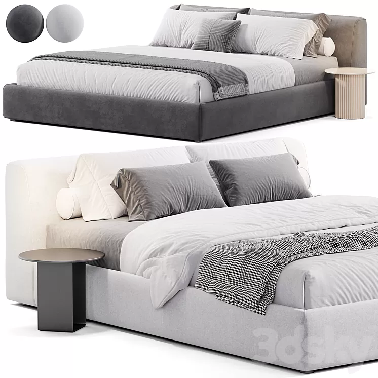 Sava bed by Como Casa 3D Model Free
