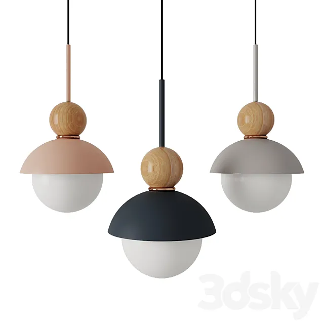 Savie wood pendant 3D Model