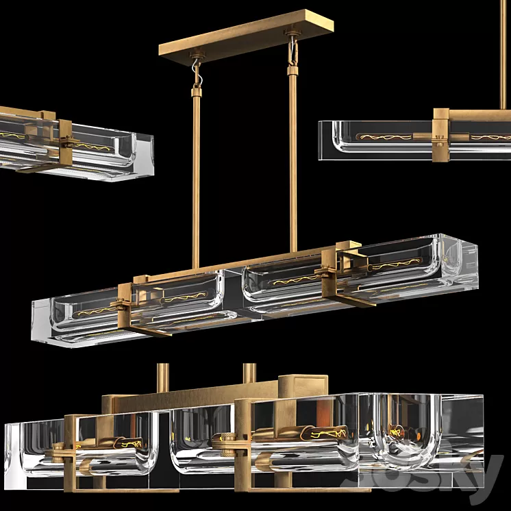 SAVILE LINEAR CHANDELIER 48 3D Model Free