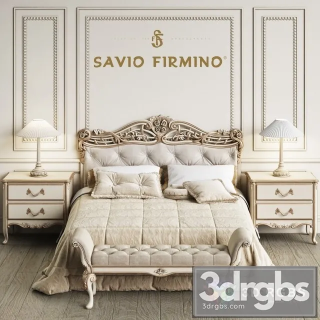 Savio Firmino Classic Bed 3D Model Free