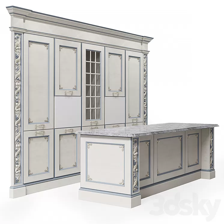 Savio Firmino Kitchen Island 3D Model