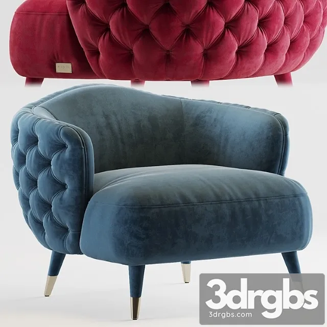 Savoi armchair by black tie 3D Model Free