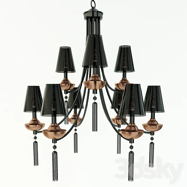 Savoy House Avington 9 Light Chandelier 3DModel