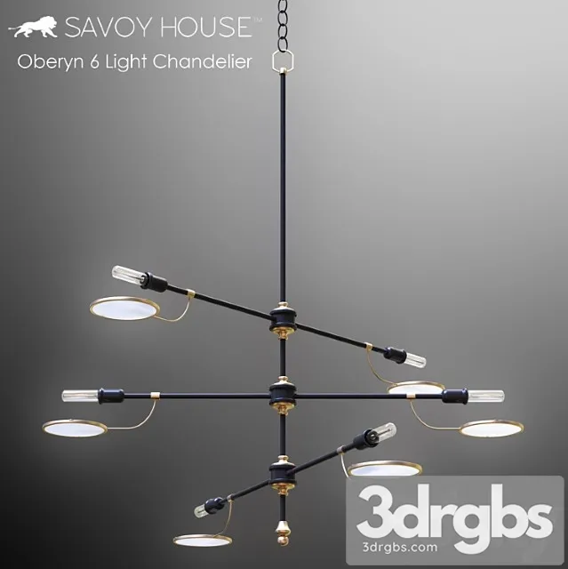 Savoy House Oberyn 6 Light Chandelier 3D Model Free