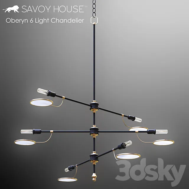 Savoy House Oberyn 6 Light Chandelier 3DModel