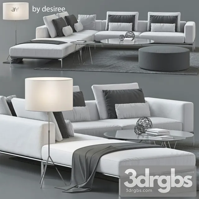 Savoye Desiree Sofa 01 3D Model Free
