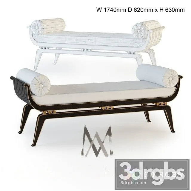 Sawa Alfonso Marina Ebanista Millau Bench 3D Model Free