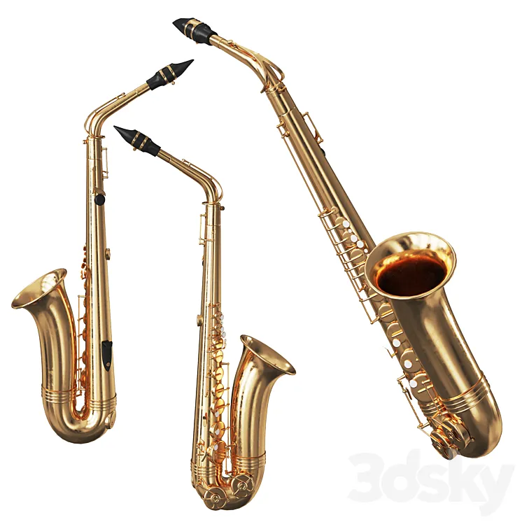 Saxophone 3D Model Free Download